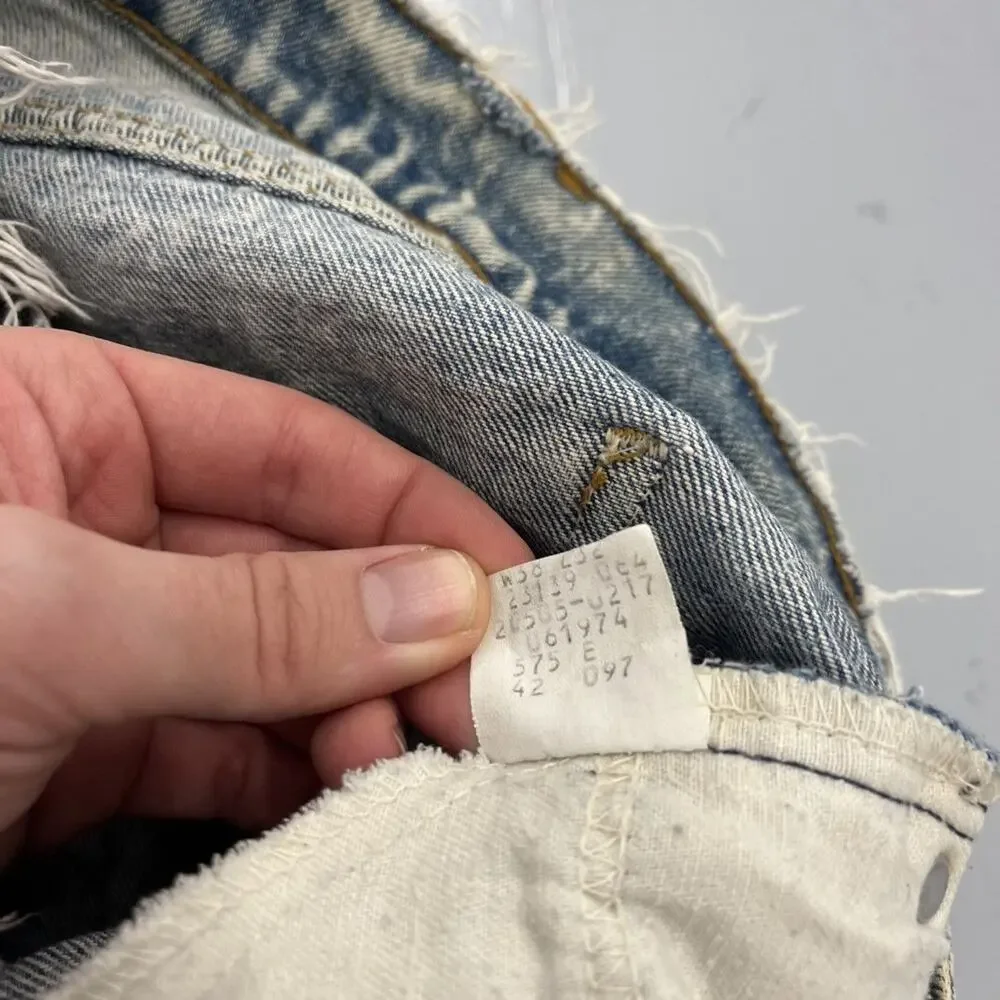 Vintage 80s Levi's 505 Regular Fit Distressed Jeans 36x32
